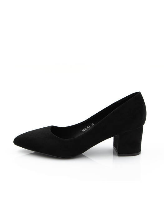 Туфлі жіночі чорні екозамша каблук стійкий демісезон від виробника AM