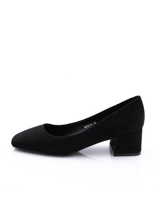 Туфлі жіночі чорні екозамша каблук стійкий демісезон від виробника AM
