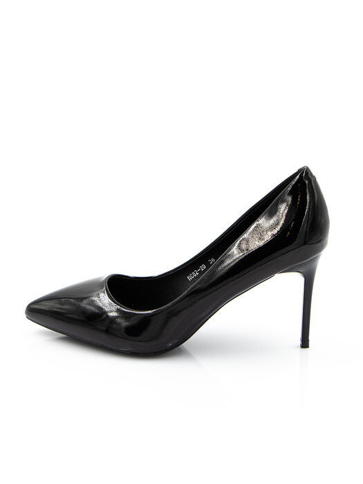 Туфли женские черные экокожа лакированная каблук шпилька демисезон от производителя DM