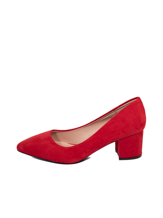 Туфлі жіночі червоні екозамша каблук стійкий демісезон від виробника BM