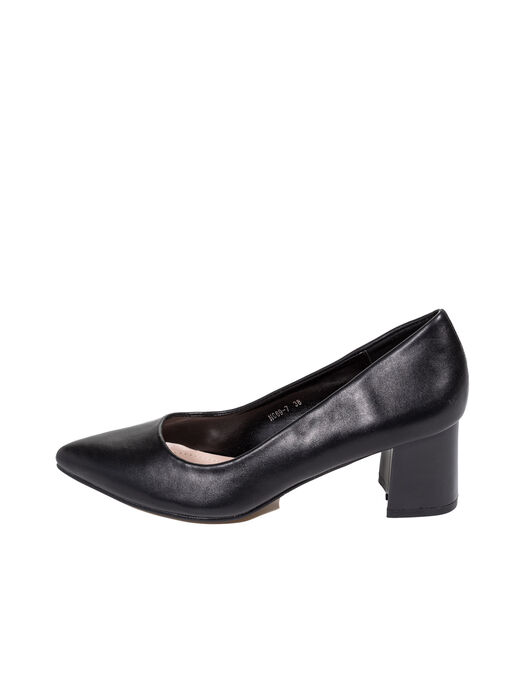 Туфлі жіночі чорні екошкіра каблук стійкий демісезон від виробника 7M