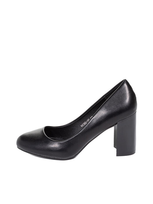 Туфлі жіночі чорні екошкіра каблук стійкий демісезон FM