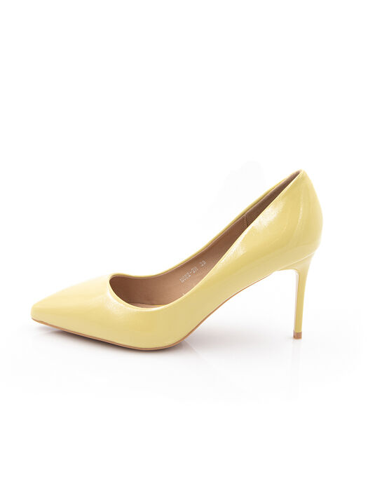 Туфли женские желтые экокожа лакированная каблук шпилька демисезон от производителя HM